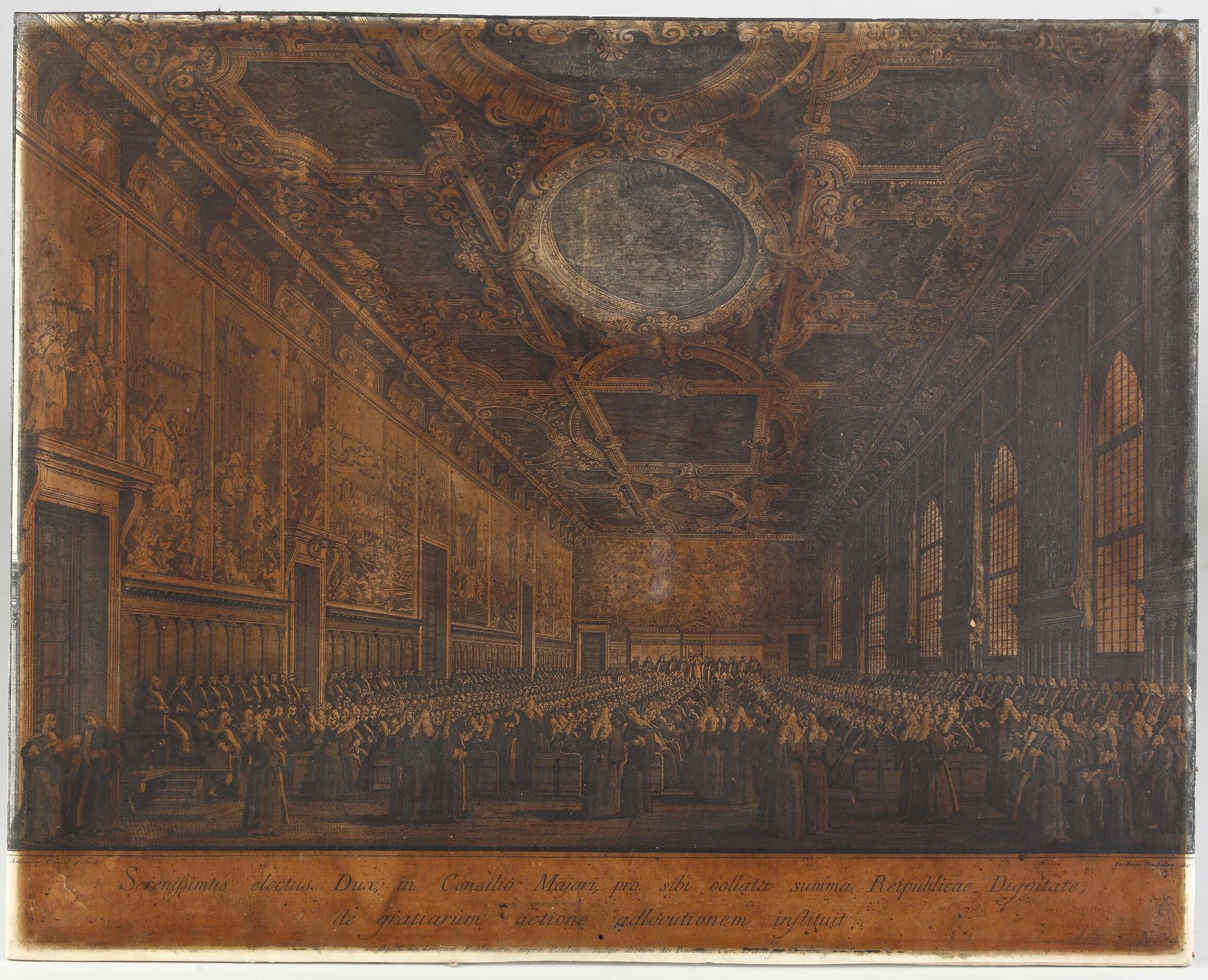 Brustolon Giovanni Battista (1718-1796)da Canal Giovanni Antonio Detto Canaletto (1697-1768) Sole...