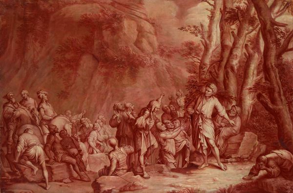 Scuola del XIX secolo Diogene getta la scodella