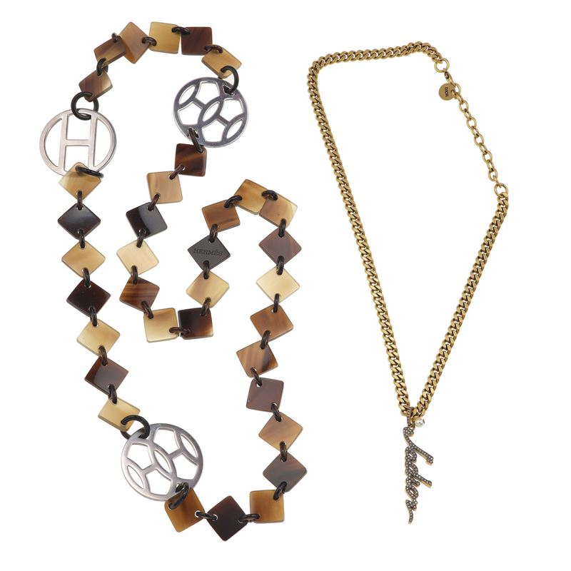 Two necklaces signed Dior and Hermès  - Auction Jewels - Cambi Casa d'Aste