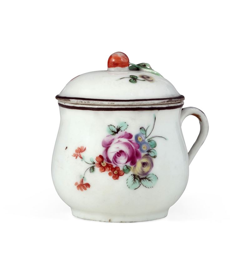 Cremiera con coperchio Torino, Manifattura di Vinovo, periodo Hannong, 1776-1779   - Auction Majolica and Porcelain - Cambi Casa d'Aste