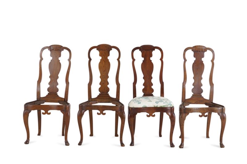 Quattro sedie in legno. XVIII secolo  - Asta Antiquariato - Cambi Casa d'Aste