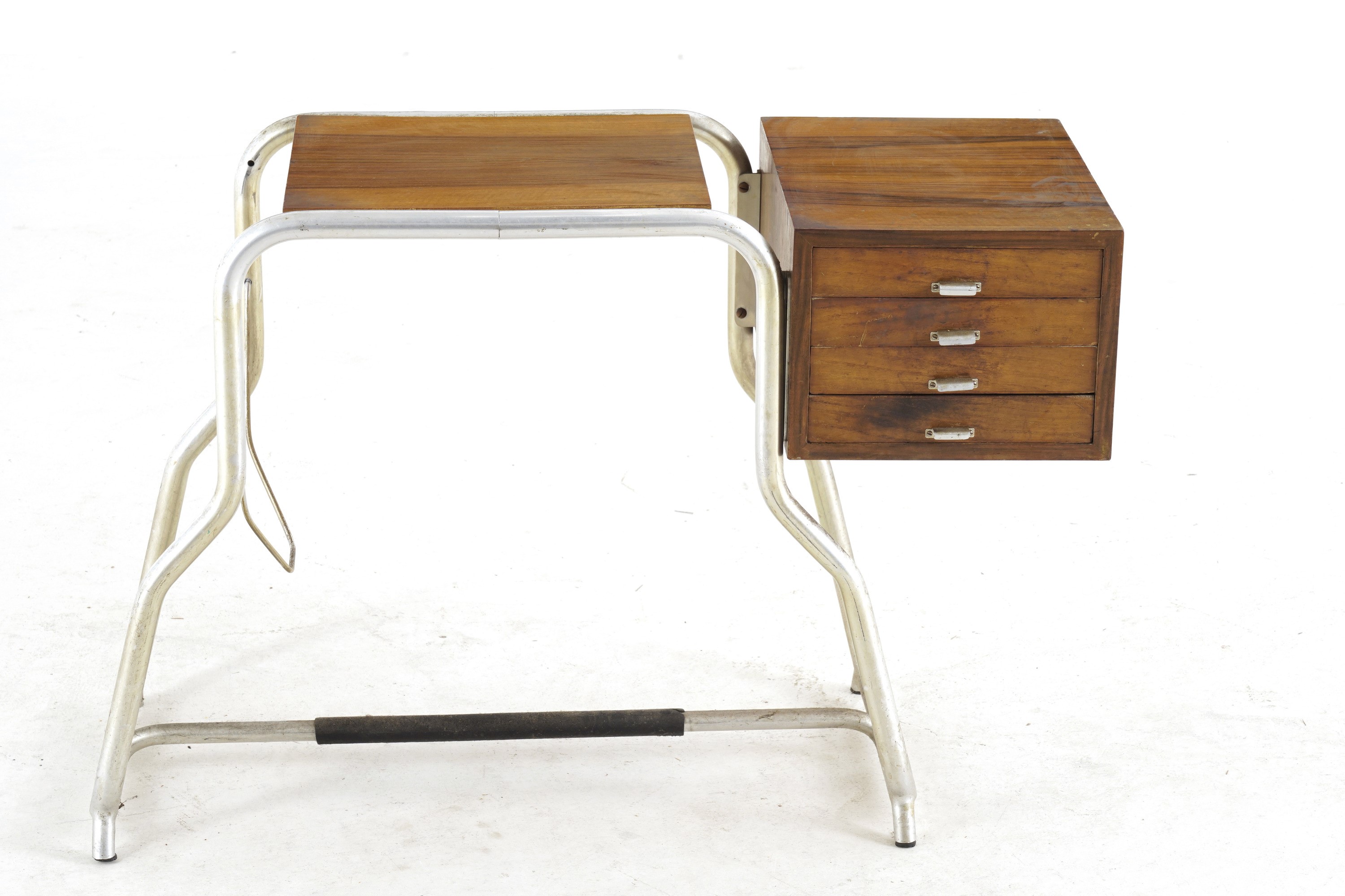 Scrivania in Metallo e Legno. XX Secolo