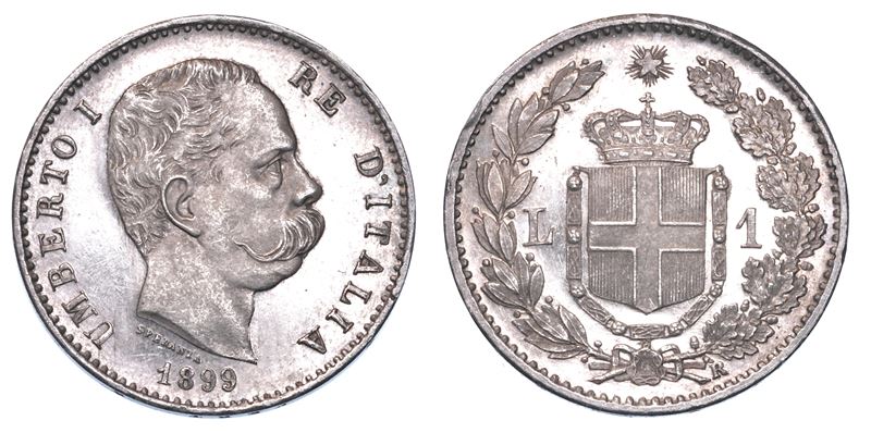 REGNO D'ITALIA. UMBERTO I DI SAVOIA, 1878-1900. Lira 1899. Roma.  - Asta Numismatica - I - Cambi Casa d'Aste