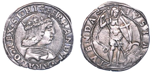NAPOLI. FERDINANDO I D'ARAGONA, 1458-1494 Coronato.