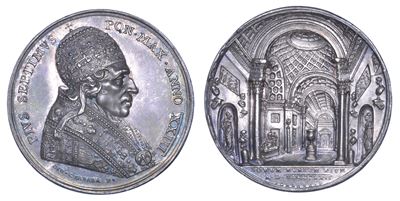 Stato Pontificio. Pio VII (barnaba Chiaramonti), 1800-1823. Medaglia Annuale 1822/a. XXIII. Ampli...