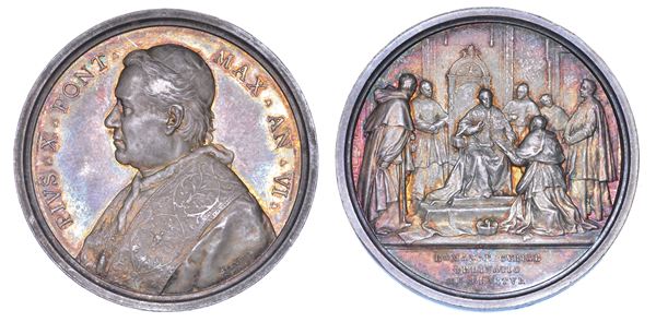 ROMA. PIO X (Giuseppe Melchiorre Sarto), 1903-1914. Medaglia annuale in argento 1908/A. VI. Nuovo ordinamento della Curia Romana.