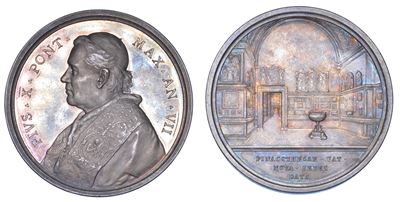 Roma. Pio X (giuseppe Melchiorre Sarto), 1903-1914. Medaglia Annuale in Argento 1909/a. VII. Nuov...