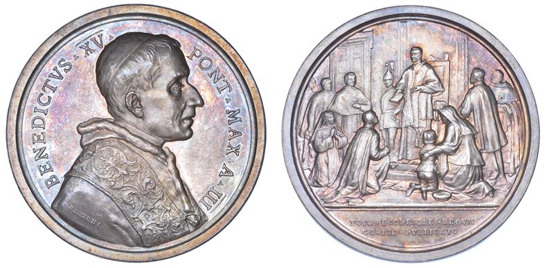 ROMA. BENEDETTO XV (Giacomo della Chiesa), 1914-1922. Medaglia annuale in argento 1917/A. III. Promulgazione del Codice di Diritto Canonico.  - Auction Numismatics - Medals and popes - II - Cambi Casa d'Aste