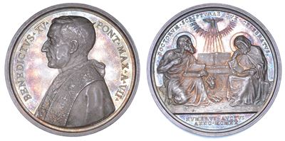 Roma. Benedetto XV (giacomo della Chiesa), 1914-1922. Medaglia Annuale in Argento 1921/a.VII. San...