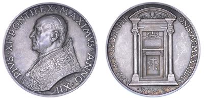 Vaticano. Pio XI (achille Ratti), 1922-1939. Medaglia Annuale in Argento 1933/a. XII. Anno Santo ...
