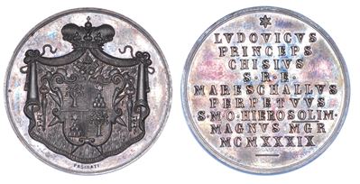 Vaticano. Sede Vacante 1939 (maresciallo del Conclave Ludovico Chigi). Medaglia in Argento 1939.