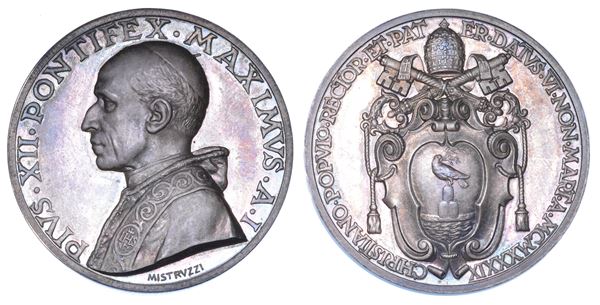 VATICANO. PIO XII (Eugenio Pacelli), 1939-1958. Medaglia 1939/A. I. Elezione al Pontificato.