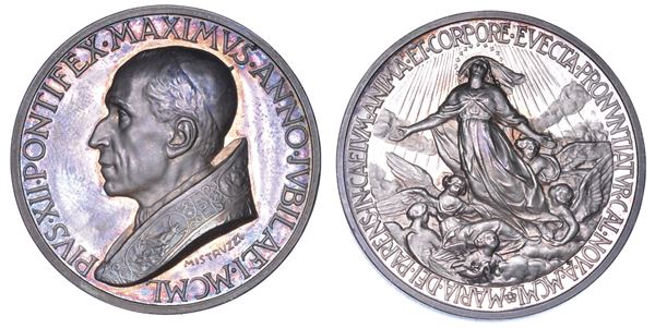VATICANO. PIO XII (Eugenio Pacelli), 1939-1958. Medaglia straordinaria in argento 1950/A. IUB.