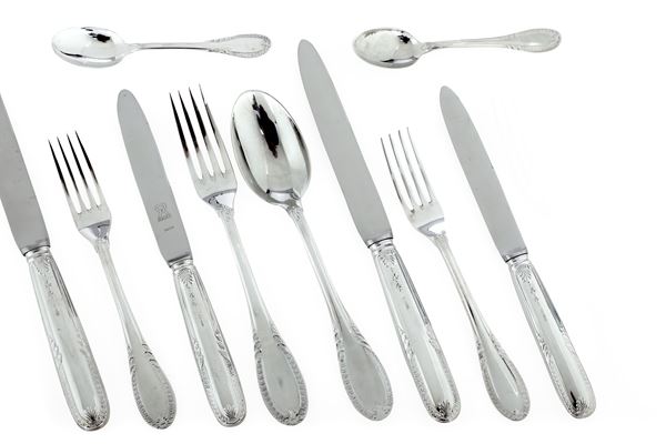 Servizio di posate. Argenteria italiana del XX secolo, argentiere Ricci & C. Alessandria