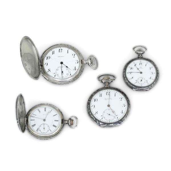Quattro orologi da tasca. Varie manifatture del XX secolo 