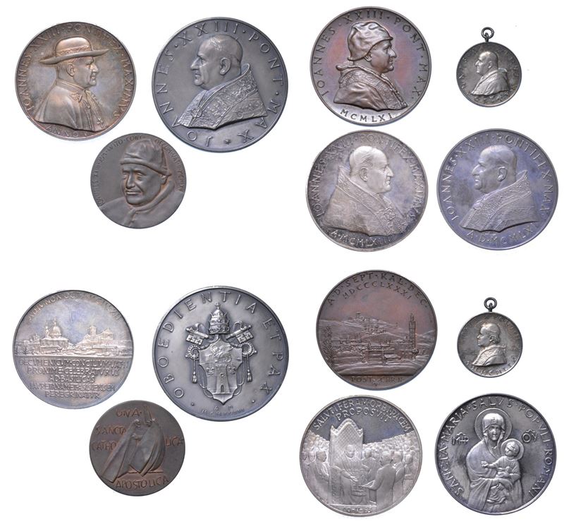 VATICANO. GIOVANNI XXIII (Angelo Giuseppe Roncalli), 1958-1963. Lotto di sette medaglie.  - Auction Numismatics - Medals and popes - II - Cambi Casa d'Aste