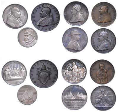 Vaticano. Giovanni XXIII (angelo Giuseppe Roncalli), 1958-1963. Lotto di Sette Medaglie.