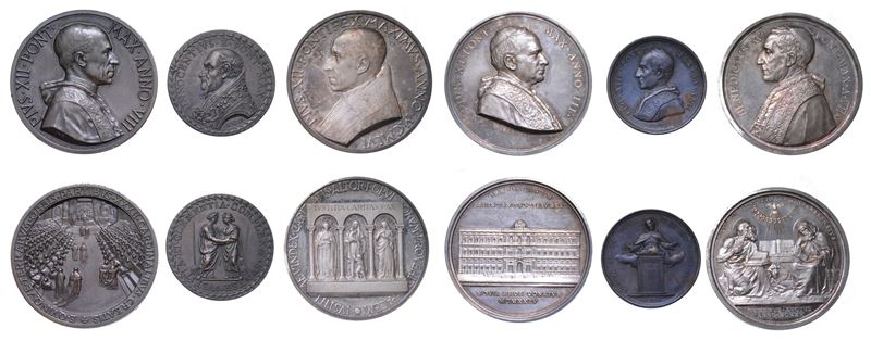 ROMA. Lotto di sei medaglie.  - Asta Numismatica - Medals and Popes - II - Cambi Casa d'Aste