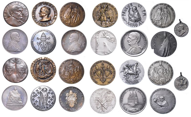 VATICANO. PAOLO VI (Giovanni Battista Montini), 1963-1978. Lotto di tredici medaglie.  - Auction Numismatics - Medals and popes - II - Cambi Casa d'Aste