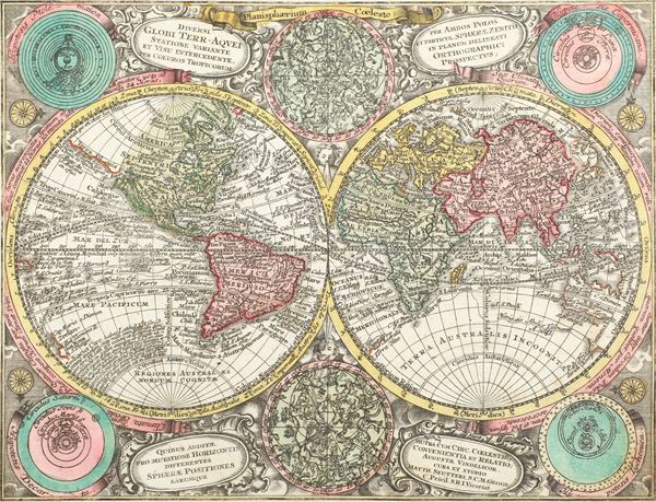 Lotter Tobias Conrad (1717-1777) Atlas minor praecipua orbis terrarum imperia... Augsburg, s.d. (metà secolo XVIII)