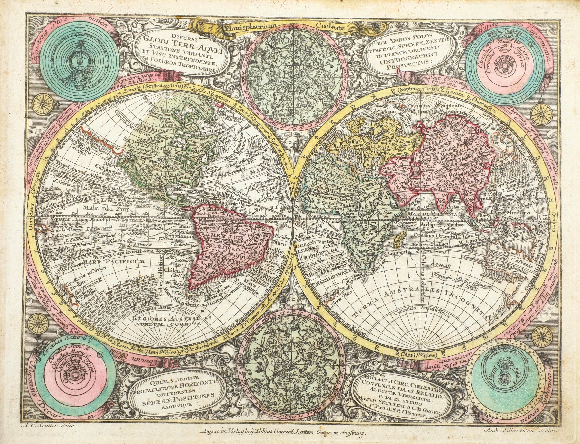 Lotter Tobias Conrad (1717-1777) Atlas Minor Praecipua Orbis Terrarum Imperia...augsburg, s.D. (m...