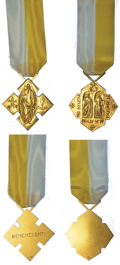 Vaticano. Paolo Vi (giovanni Battista Montini), 1963-1978. Lotto di Due Onorificenze.