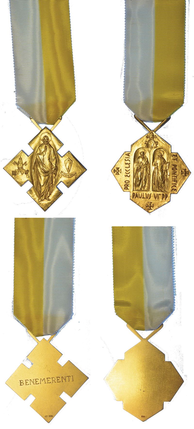 VATICANO. PAOLO VI (Giovanni Battista Montini), 1963-1978. Lotto di due onorificenze.  - Auction Numismatics - Medals and popes - II - Cambi Casa d'Aste
