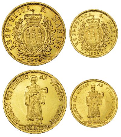 San Marino. Lotto di Due Monete.