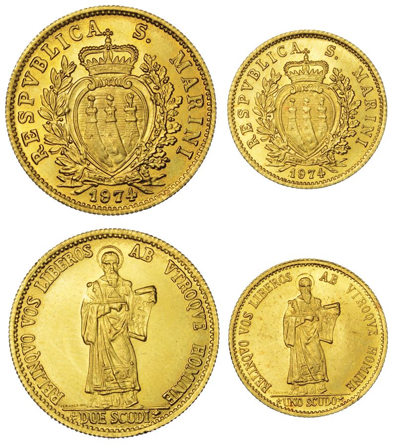 SAN MARINO. Lotto di due monete.  - Asta Numismatica - I - Cambi Casa d'Aste