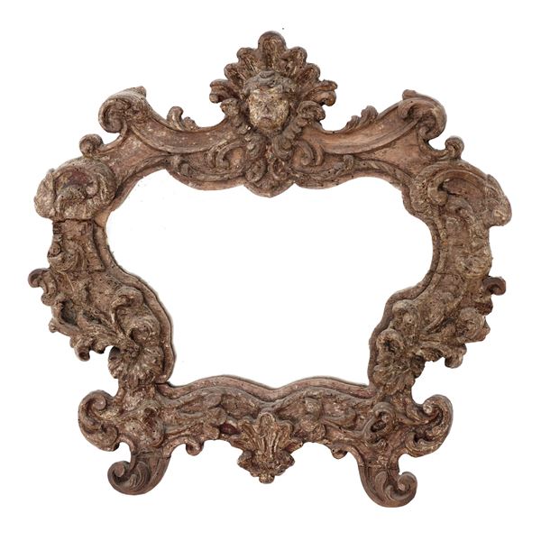 Cornice da cartagloria in legno scolpito. XVII secolo