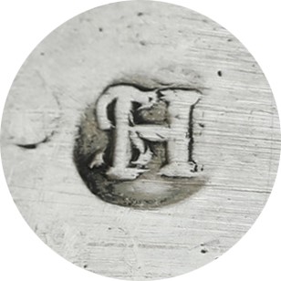 Londra 1696, Marchio Dell'argentiere S H Lettere Incrociate a Monogramma Entro Riserva Circolare ...