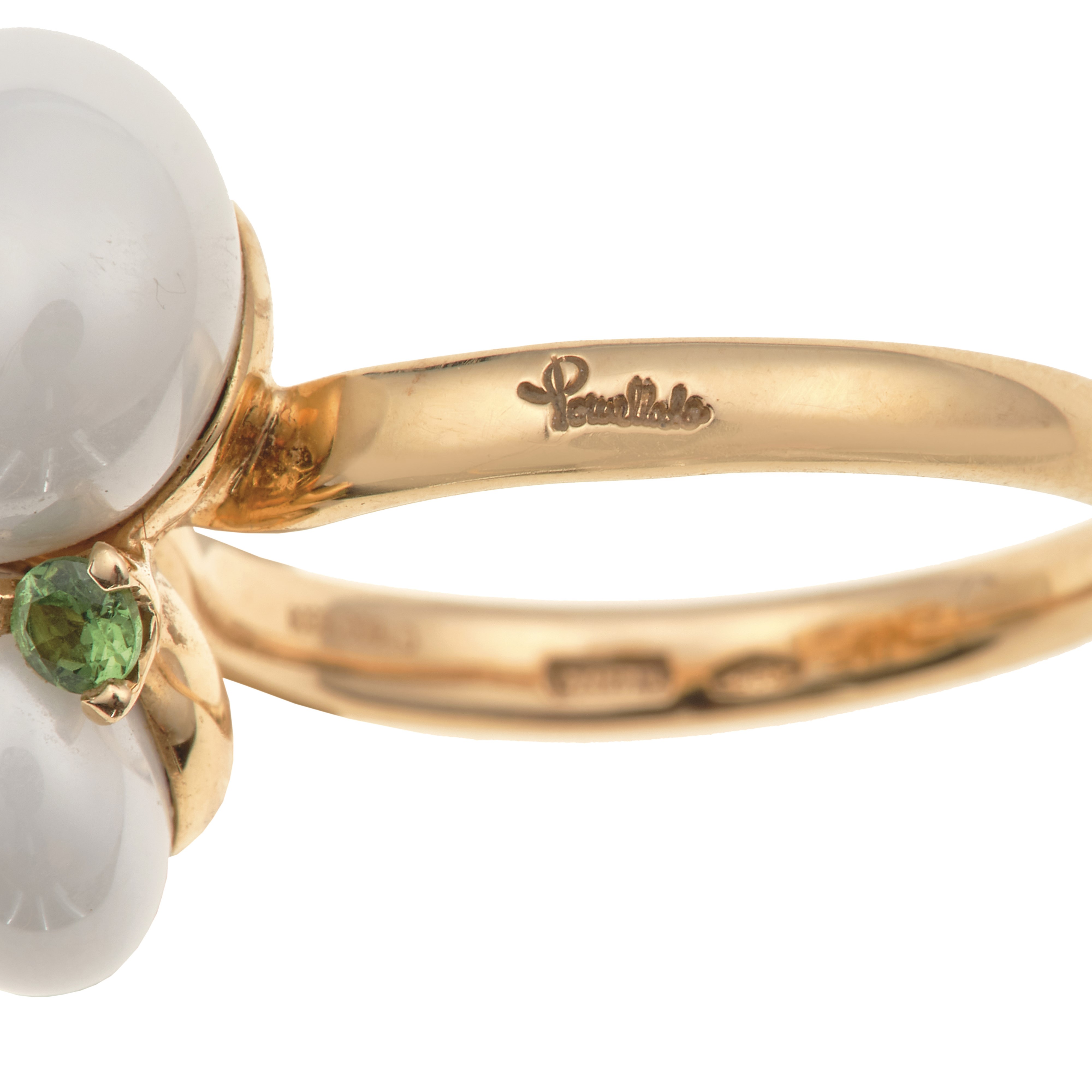Pomellato. Anello "capri" con Ceramica e Tsavoriti