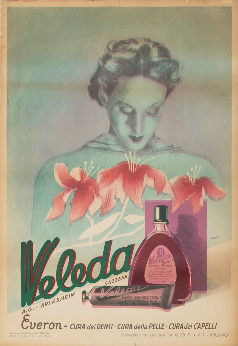 Xanti Schawinsky : Prodotti Veleda  - Auction Vintage Posters and Collectible - Cambi Casa d'Aste