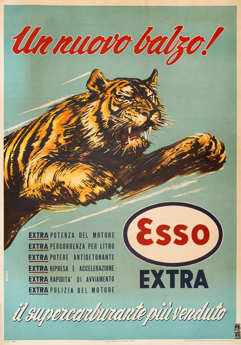 Anonimo : Carburanti Esso  - Auction Vintage Posters and Collectible - Cambi Casa d'Aste