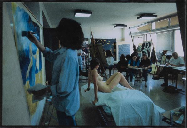 Modella con allievi, Accademia di Brera: a scuola di disegno