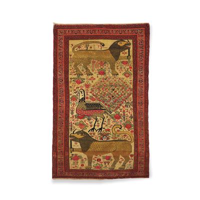 Raro Tappeto Melayer, Persia Fine XIX Inizio XX Secolo