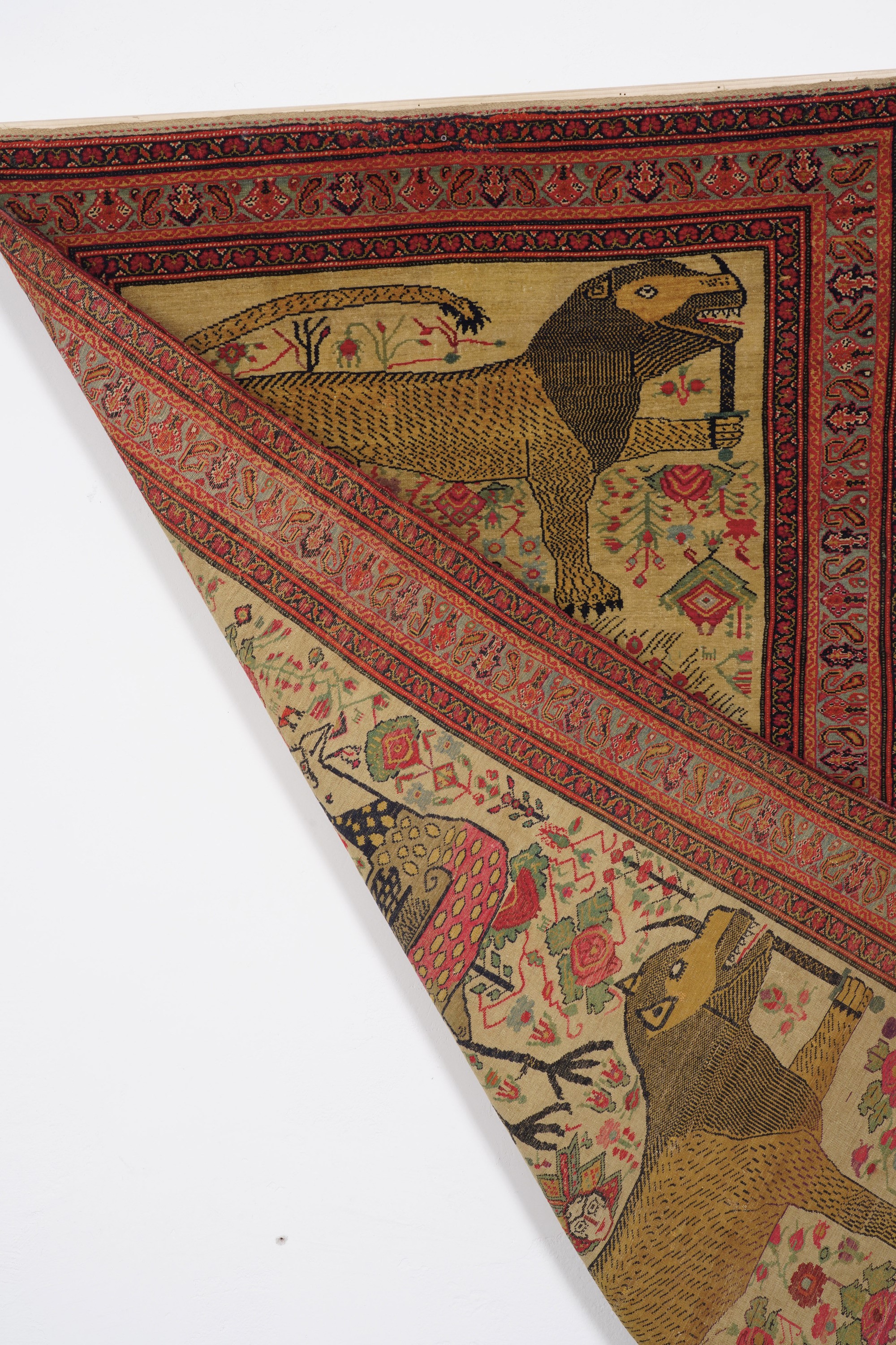 Raro Tappeto Melayer, Persia Fine XIX Inizio XX Secolo