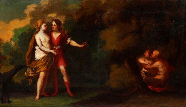 Scuola del XVII secolo Diana e Atteone