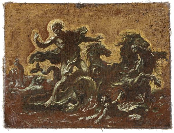 Scuola napoletana della seconda metà del XVII secolo Nettuno
