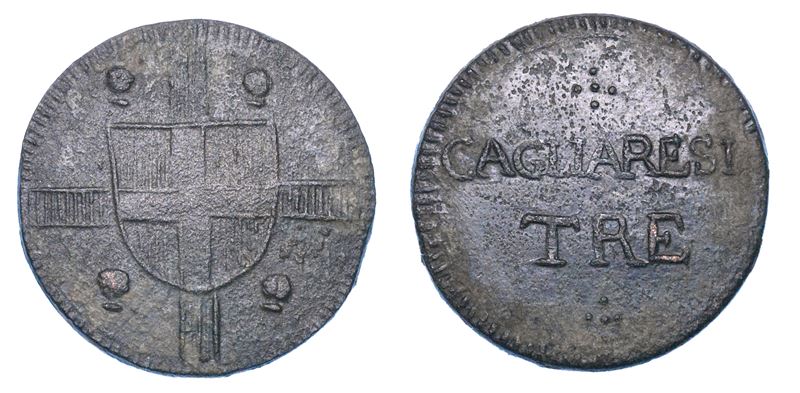REGNO DI SARDEGNA. VITTORIO EMANUELE I DI SAVOIA, 1802-1821. Da 3 Cagliaresi.  - Asta Numismatica - I - Cambi Casa d'Aste