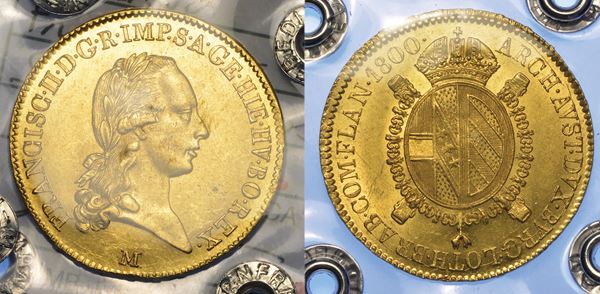 MILANO. RESTAURAZIONE ASBURGICA DEGLI AUSTRO-RUSSI. FRANCESCO II D’ASBURGO-LORENA, 1799-1800., Sovrano 1800.