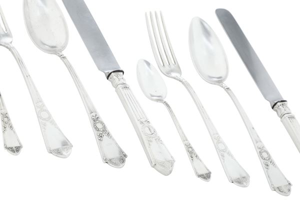 Servizio di posate per 6 persone. Probabilmente Svizzera XX secolo