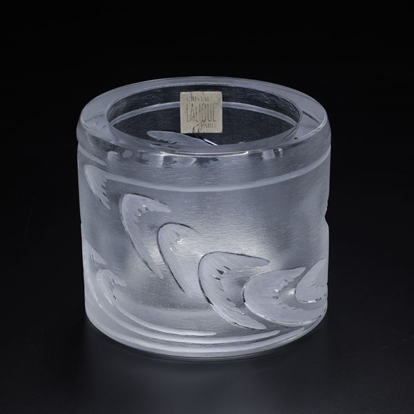 Vaso portaghiaccio. Francia, Manifattura Lalique, XX secolo.