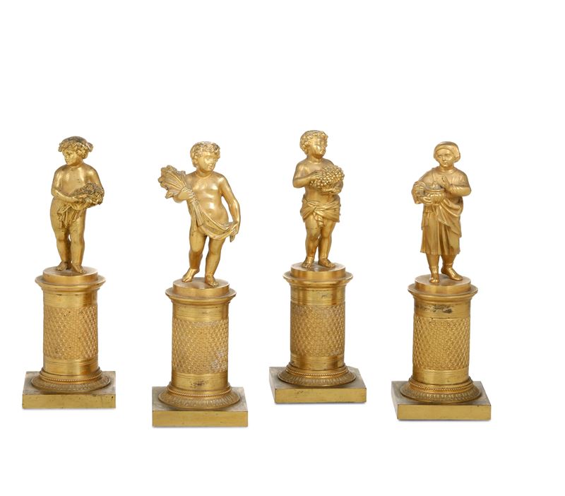 Allegorie delle quattro stagioni. Fonditore del XIX secolo  - Asta Dimore Italiane - Cambi Casa d'Aste