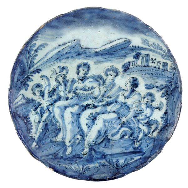 Sottocoppa Albisola, fabbrica di Bernardo Conrado, ultimo quarto del XVII secolo 