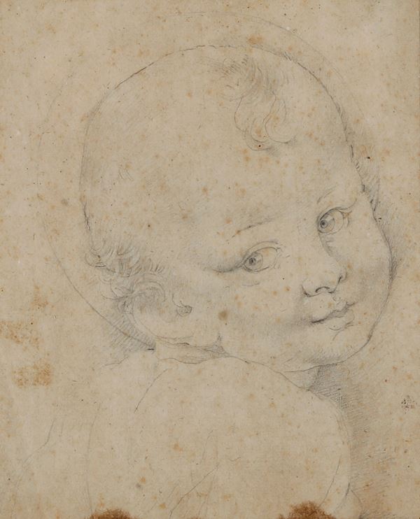 Scuola del XIX secolo Volto di Gesù Bambino