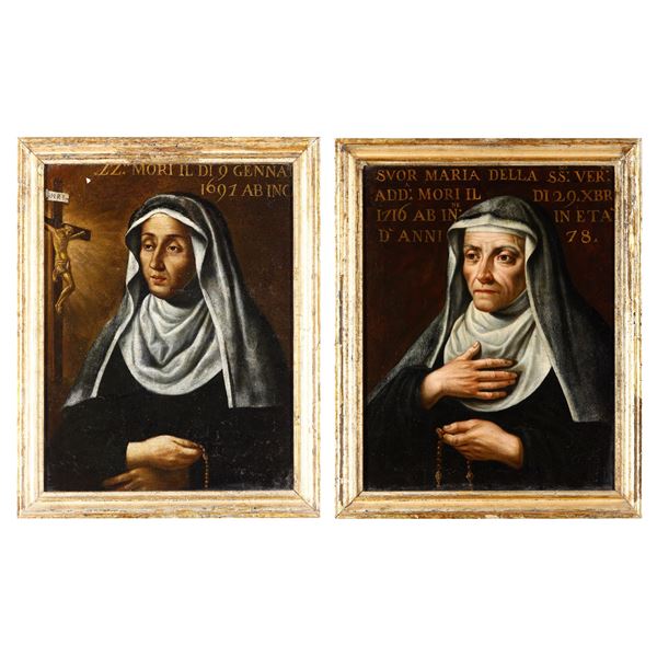 Scuola del XVIII secolo Ritratti di monache