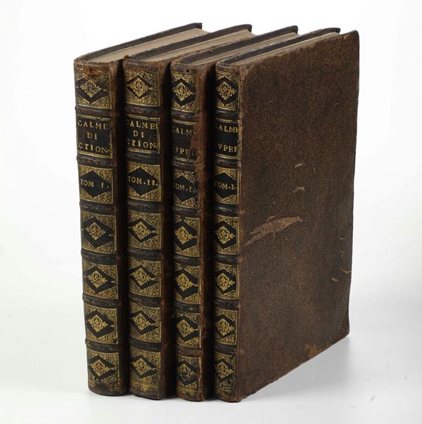 Calmet Augustino (1672-1757) Dictionarium historicum..sacrae scripturae..  Venetiis, apud Sebastianum Coleti, 1726 ----------------------------------------------------------- Supplumentum ad dictionarium historicum.. Lucae, typis Leonardi Venturini, 1731