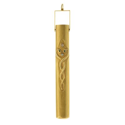 Etui con Decoro “serpenti” con Piccoli Diamanti e Smeraldi
