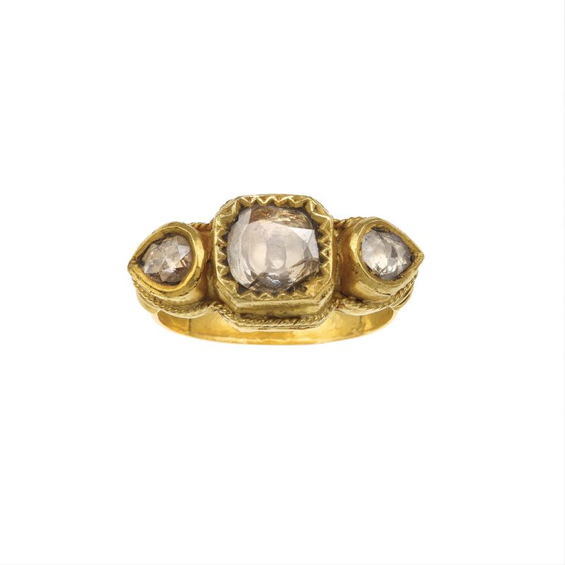 Anello con diamanti flat-cut  - Asta Gioielli - Cambi Casa d'Aste